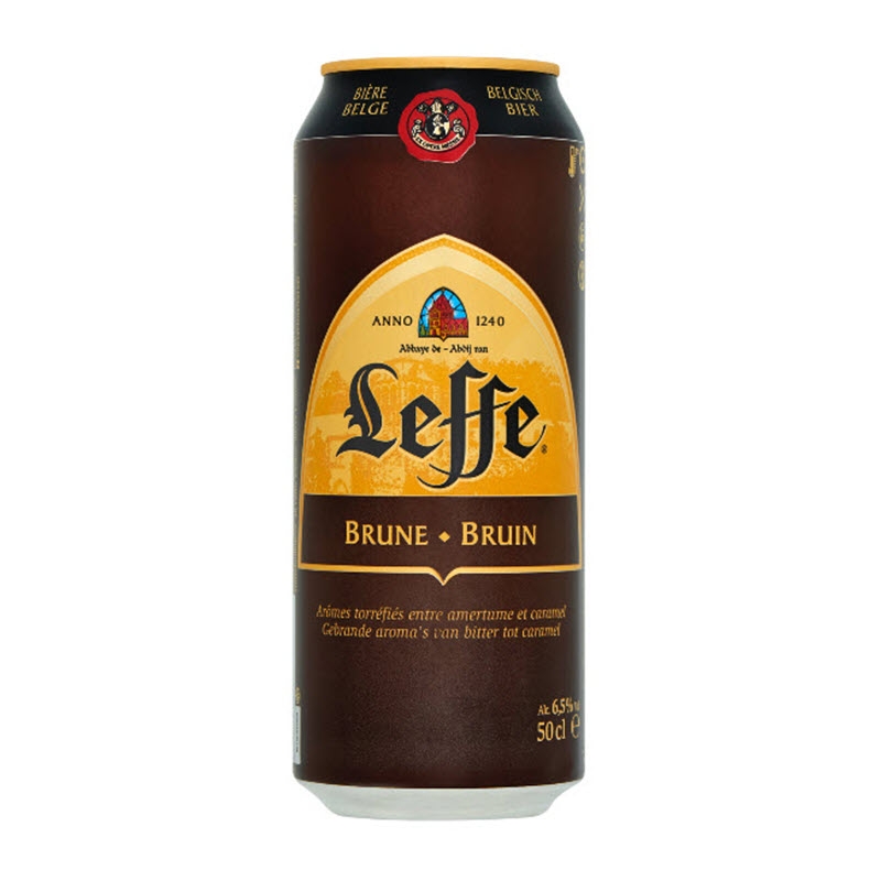 Bia Leffe Brune 6.5% – Lon 500ml – Thùng 24 Lon
