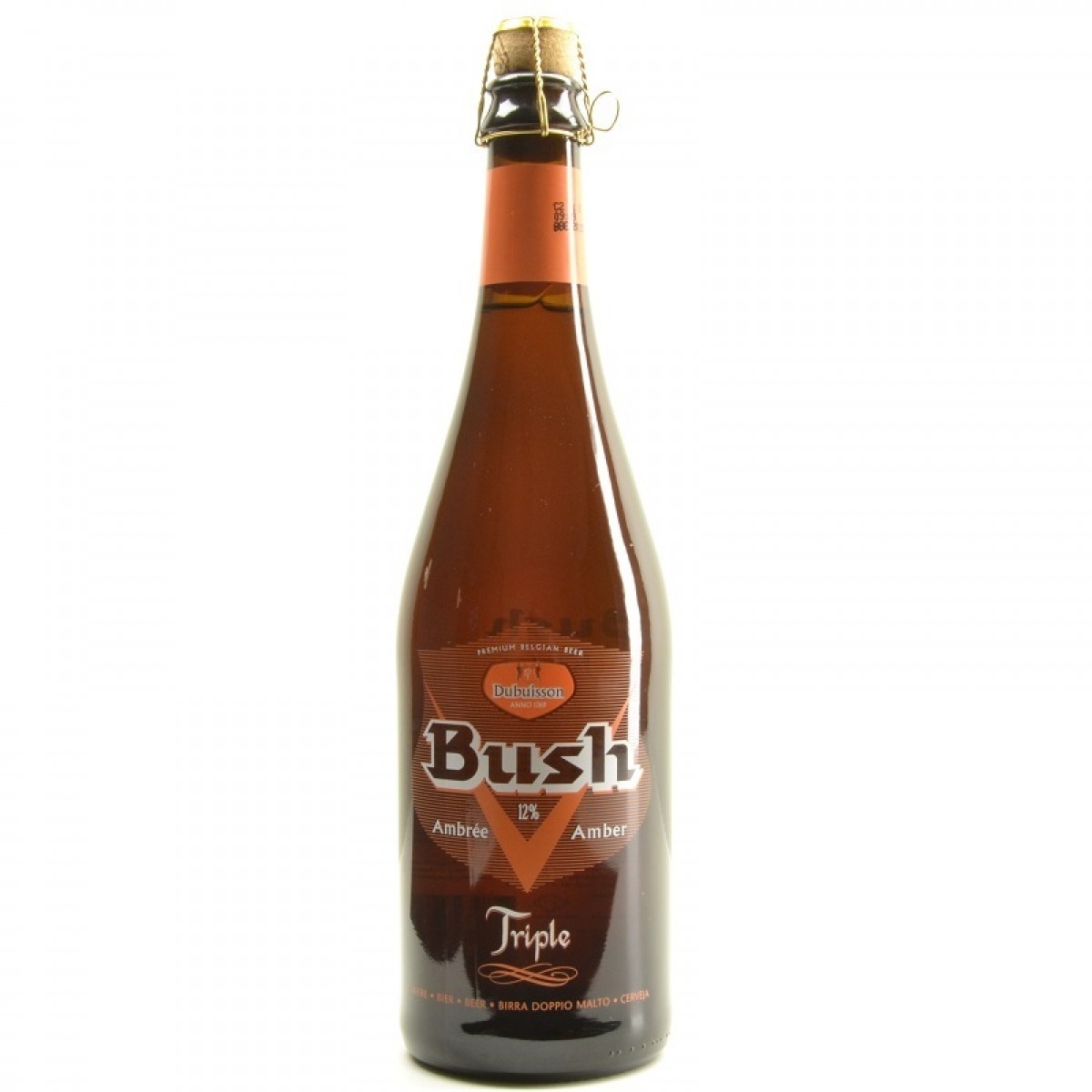 Bia Bush Amber Triple 12% – Chai 750ml – Thùng 6 Chai