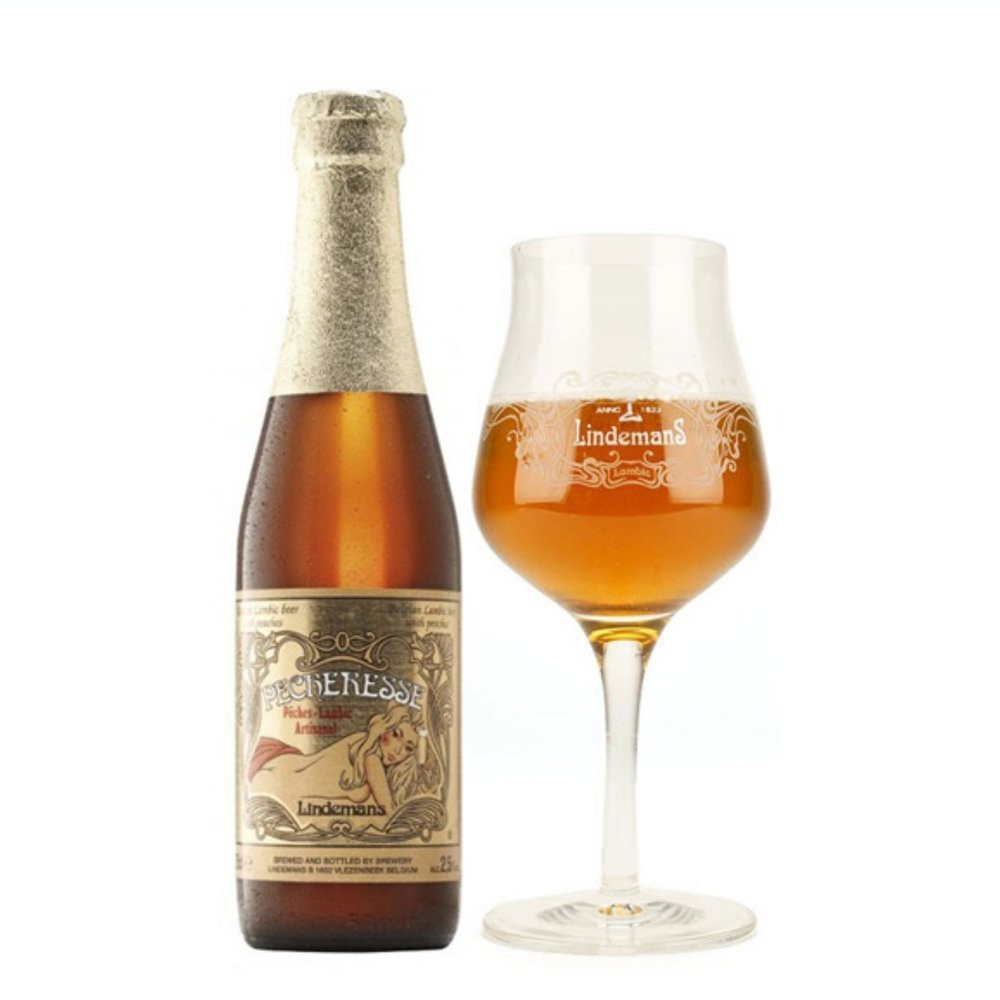 Bia Lindemans Pecheresse 2.5% – Chai 250ml – Thùng 24 Chai