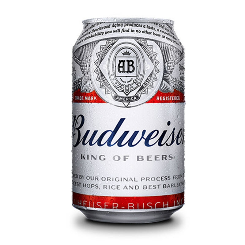 Bia Budweiser 5% – Lon 330ml – Thùng 24 Lon