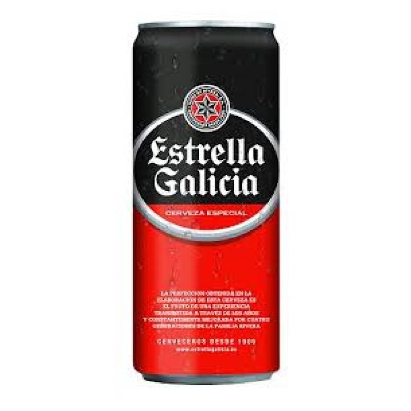 Bia Estrella Galicia Cerveza Especial 5.5% – Lon 500ml – Thùng 24 Lon