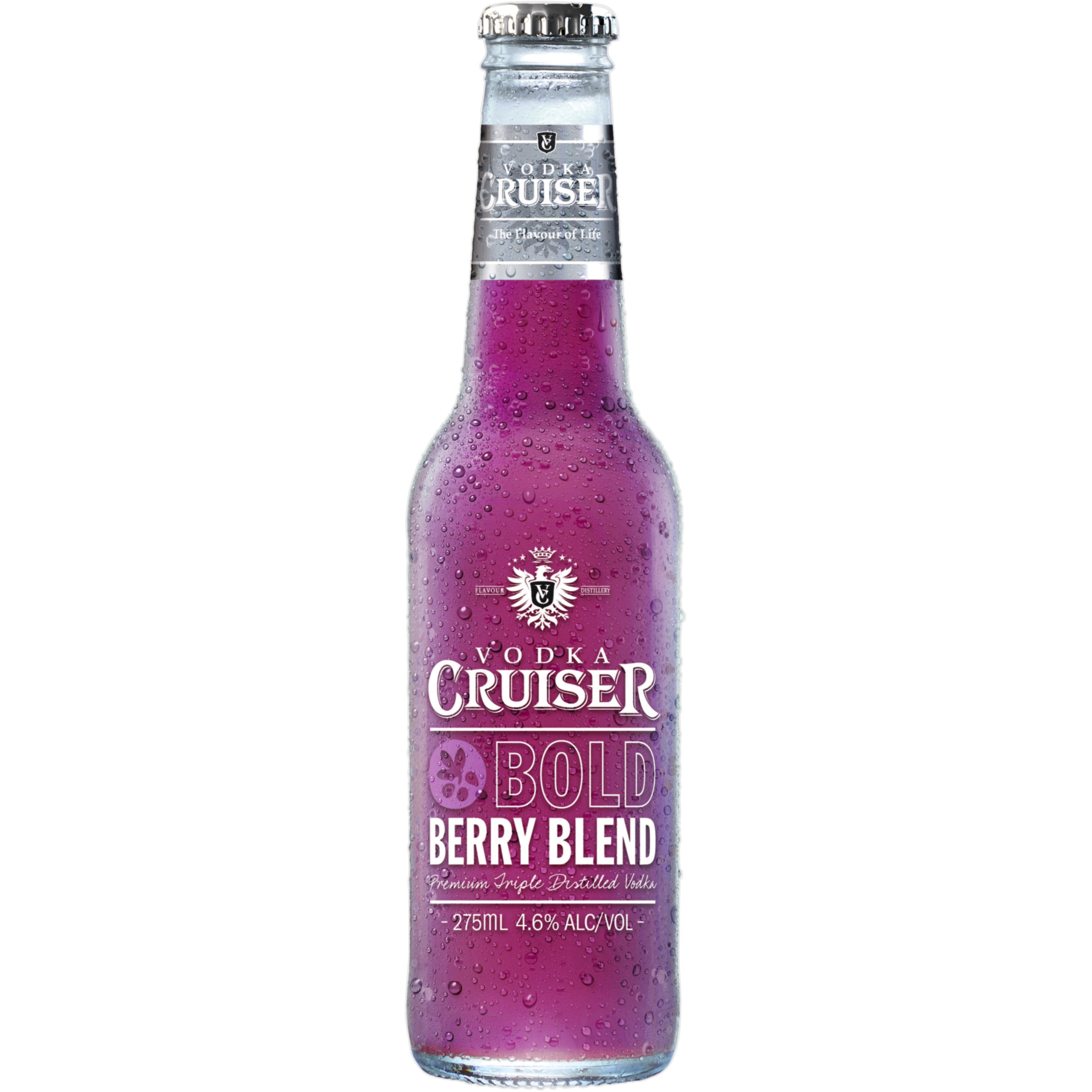 Rượu Trái Cây Vodka Cruiser Bold Berry Blend 4,6% – Chai 275ml – Thùng 24 Chai