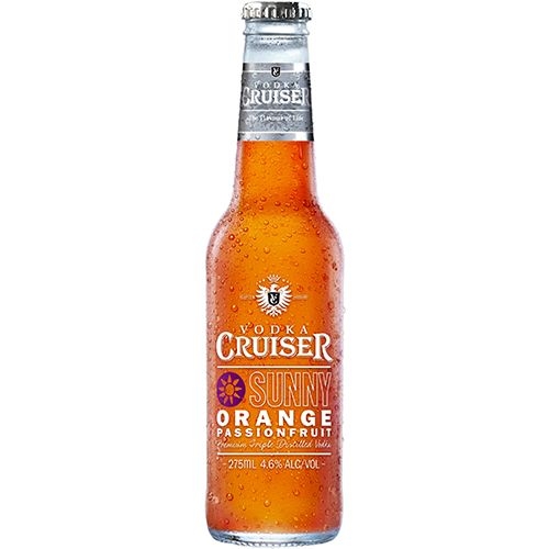 Rượu Trái Cây Vodka Cruiser Sunny Orange 4.6% – Chai 275ml – Thùng 24 Chai