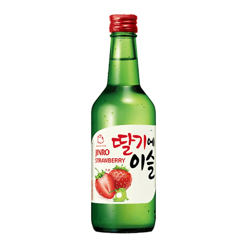 Rượu Jinro Soju Strawberry 13% – Chai 360ml – Thùng 20 Chai