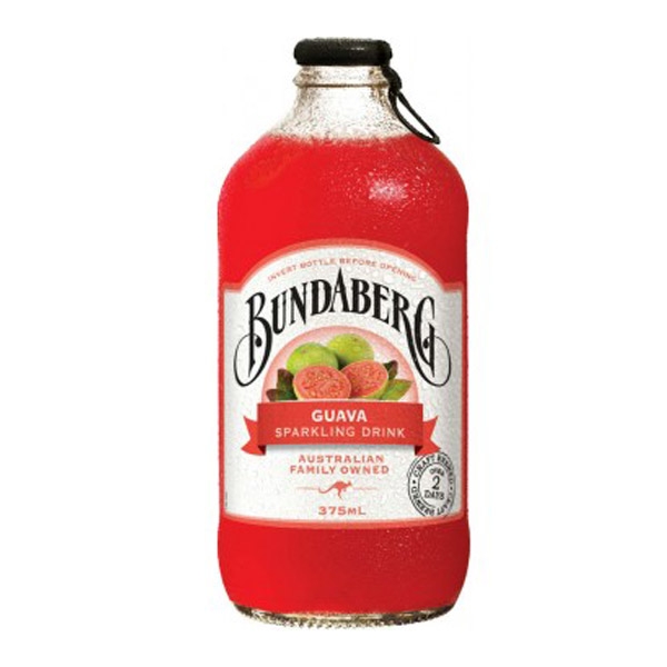  Nước Ép Ổi Bundaberg Guava Sparkling Drink – Chai 375ml – Thùng 24 Chai