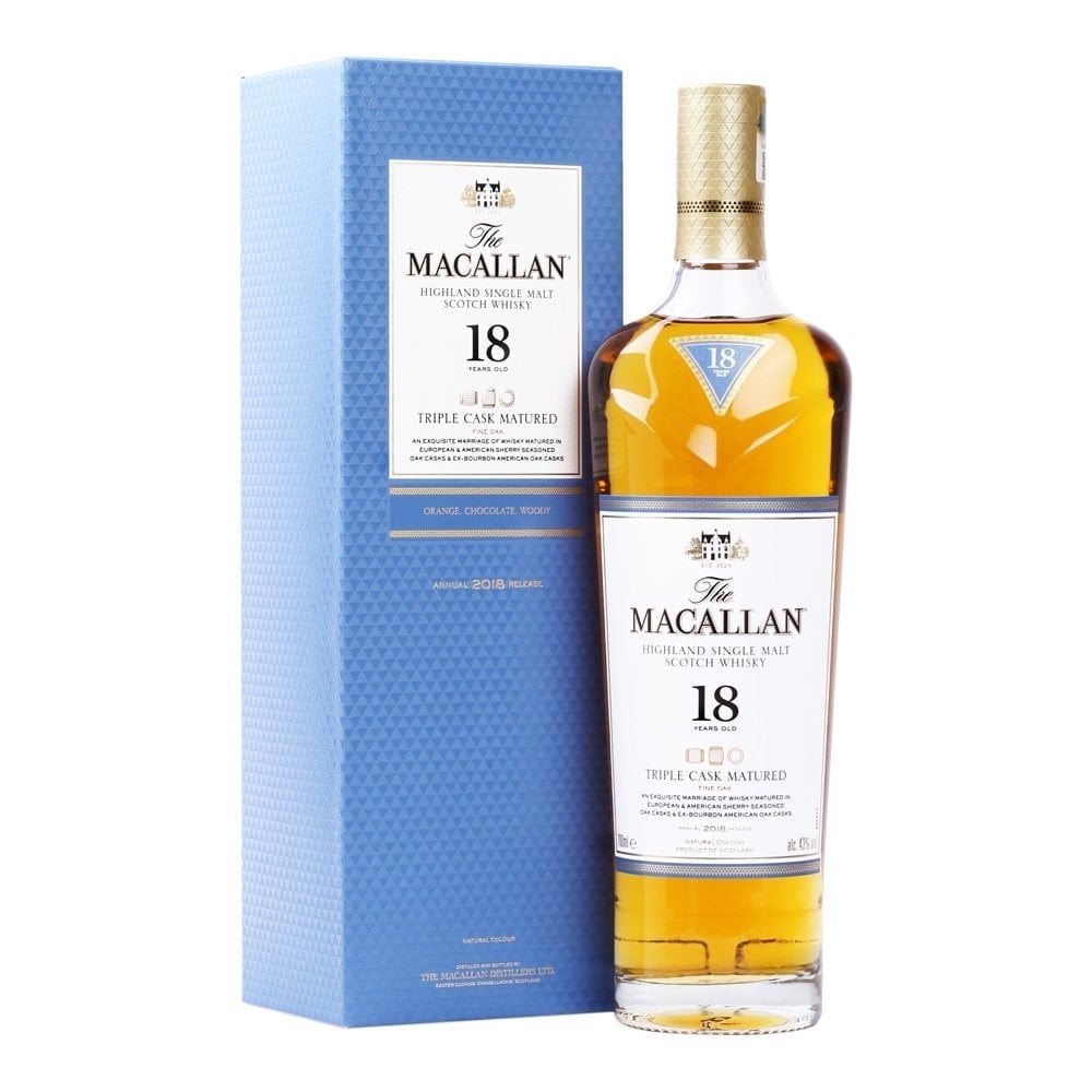 RƯỢU MACALLAN 18  TRIPLE CASK - 700 ML / 43%