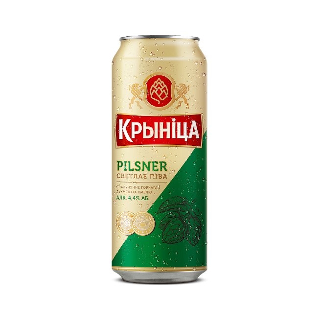 Bia Krynica Pilsner 4.4% – Lon 450ml – Thùng 24 Lon