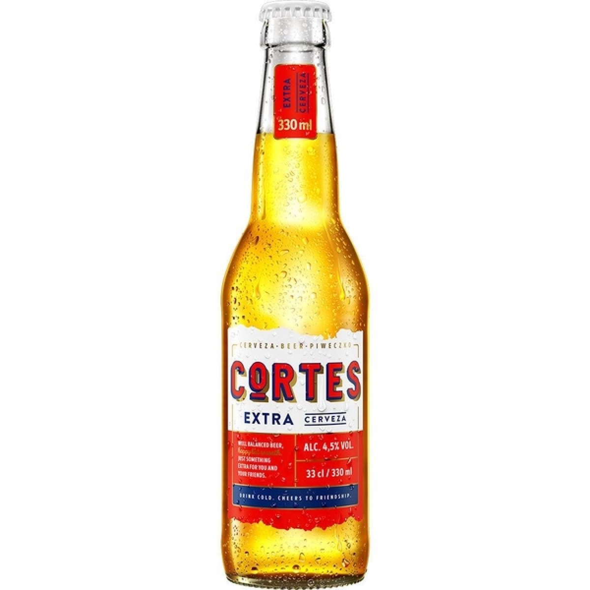Bia Cortes Extra 4.5% – Chai 330ml – Thùng 24 Chai