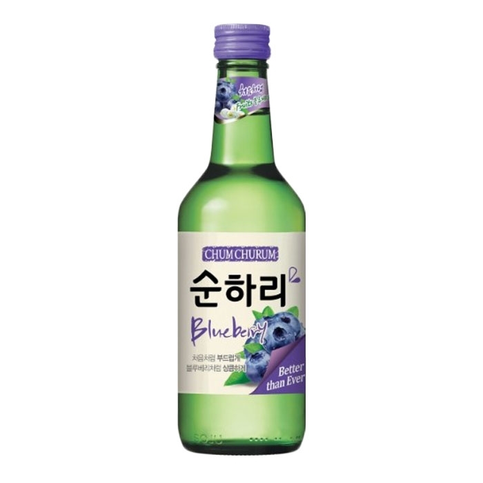 Rượu Soju Chum Churum Blueberry 12% – Chai 360ml – Thùng 20 Chai