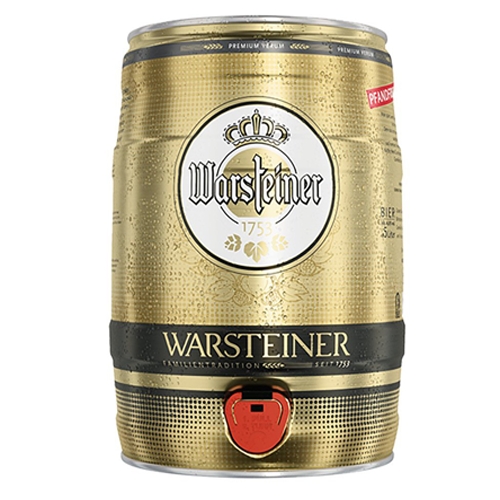 Bia Warsteiner Premium 4.8% – Bom 5l – Thùng 2 Bom